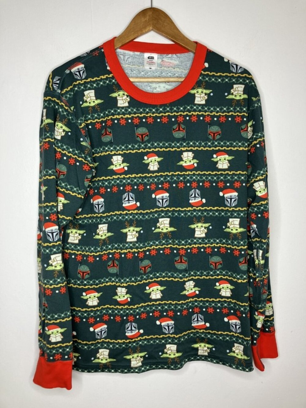 Hanna Andersson Star Wars Grogu Mandalorian Christmas Pajama Top Men's Large